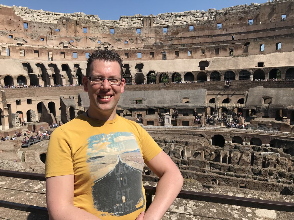 Jos in het Colosseum in Rome